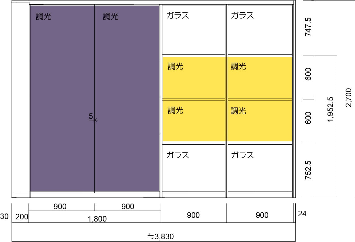 ナカバヤシ株式会社 東京本社【N-Smart仕様】規格品：W900*H600mm×4枚、受注生産品：2枚